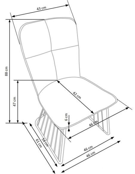 Krzesło K/269 eco skóra / jasny brąz / czarny