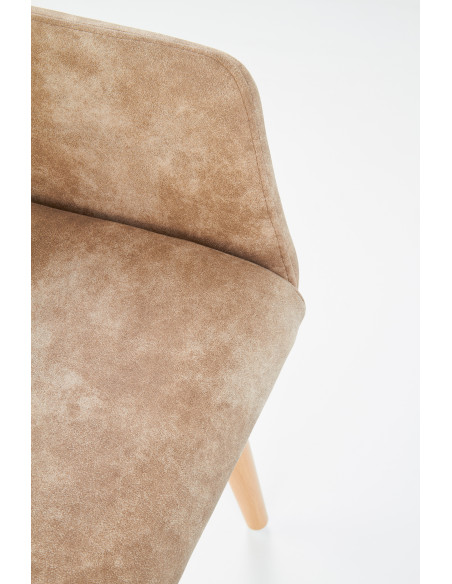 K287 Krzesło Eco-Skóra w Romby Beżowe - Ciepło i Komfort