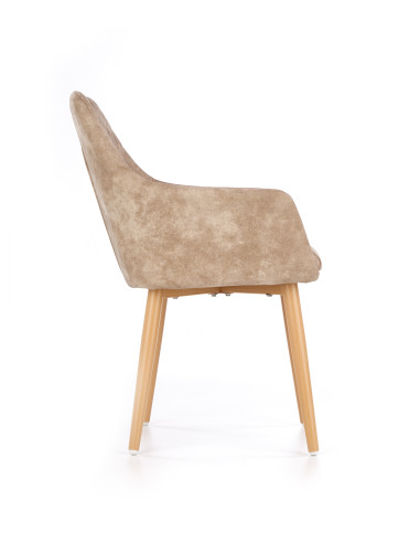 K287 Krzesło Eco-Skóra w Romby Beżowe - Ciepło i Komfort