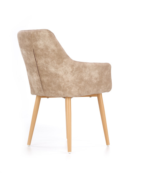 K287 Krzesło Eco-Skóra w Romby Beżowe - Ciepło i Komfort