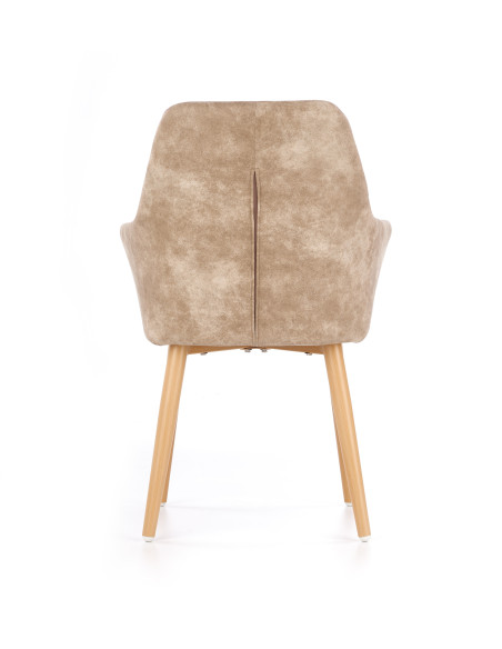 K287 Krzesło Eco-Skóra w Romby Beżowe - Ciepło i Komfort