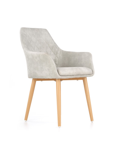 K287 Krzesło Eco-Skóra w Romby Popielata - Nowoczesność i Styl