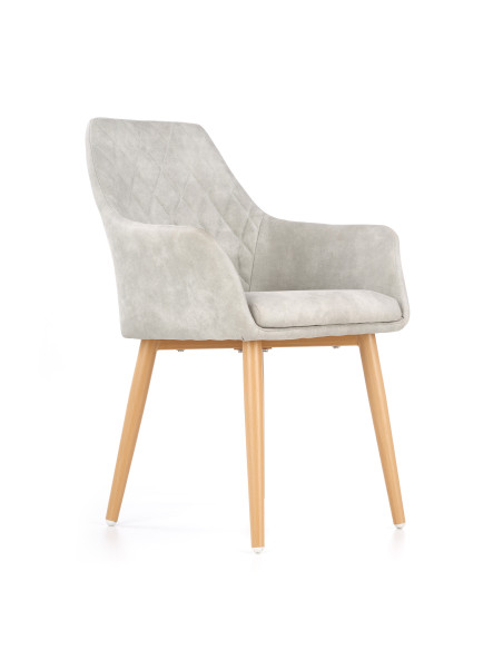 K287 Krzesło Eco-Skóra w Romby Popielata - Nowoczesność i Styl