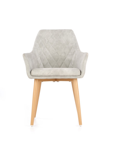 K287 Krzesło Eco-Skóra w Romby Popielata - Nowoczesność i Styl