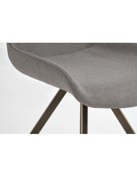 K290 Krzesło Popielaty/Złoty Antyczny - Luksus i Styl