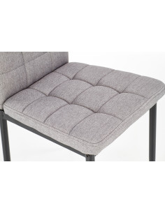 K292 Krzesło Tkanina Pikowana Popiel - Komfort i Elegancja 2