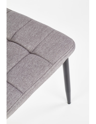K292 Krzesło Tkanina Pikowana Popiel - Komfort i Elegancja