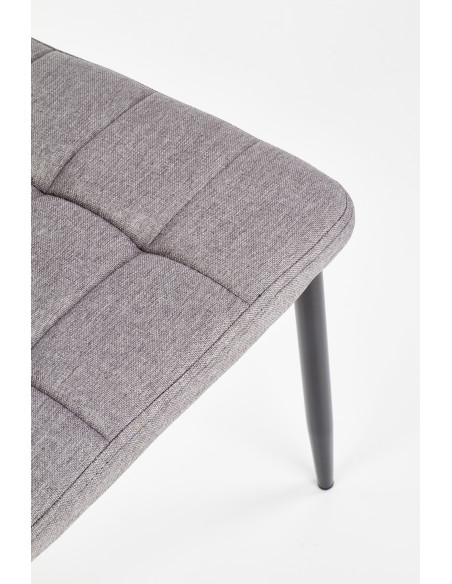 K292 Krzesło Tkanina Pikowana Popiel - Komfort i Elegancja