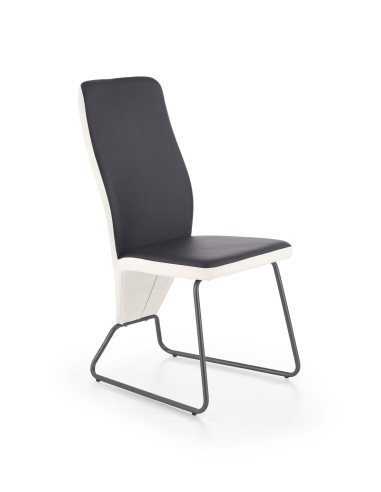 K300 krzesło tył - biały, przód - czarny, stelaż - super grey 