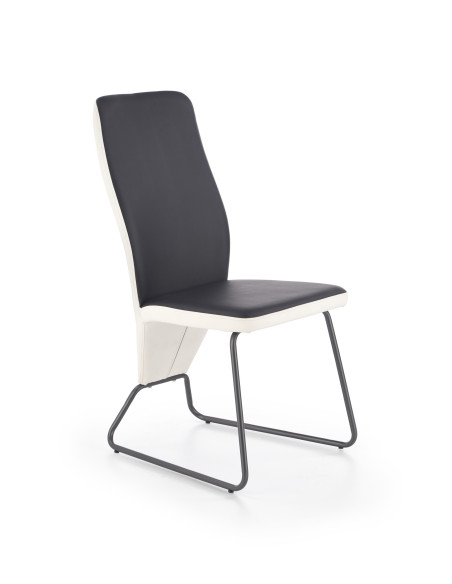 K300 krzesło tył - biały, przód - czarny, stelaż - super grey 