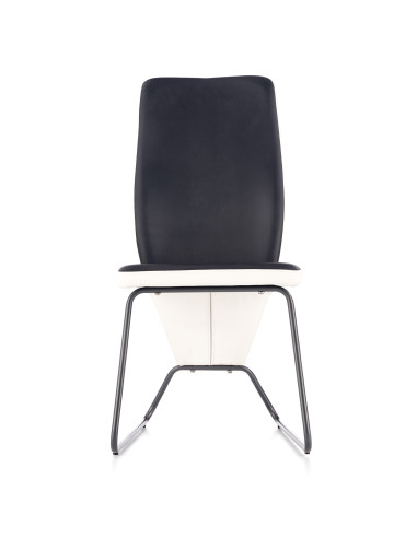 K300 krzesło tył - biały, przód - czarny, stelaż - super grey 