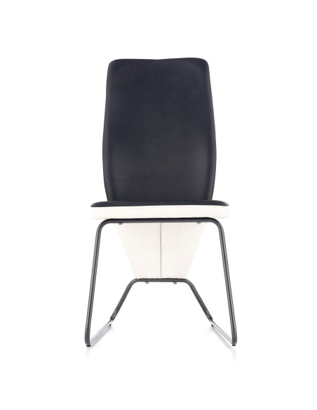 K300 krzesło tył - biały, przód - czarny, stelaż - super grey 