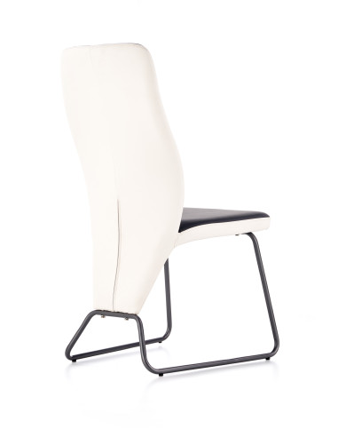 K300 krzesło tył - biały, przód - czarny, stelaż - super grey 