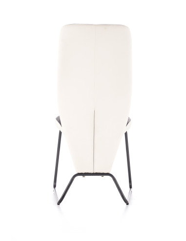 K300 krzesło tył - biały, przód - czarny, stelaż - super grey 