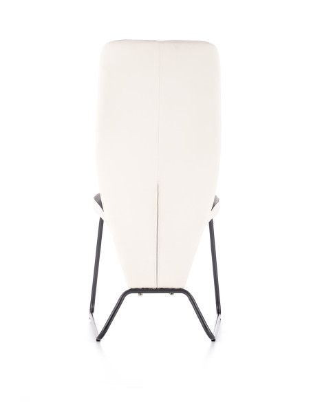 K300 krzesło tył - biały, przód - czarny, stelaż - super grey 