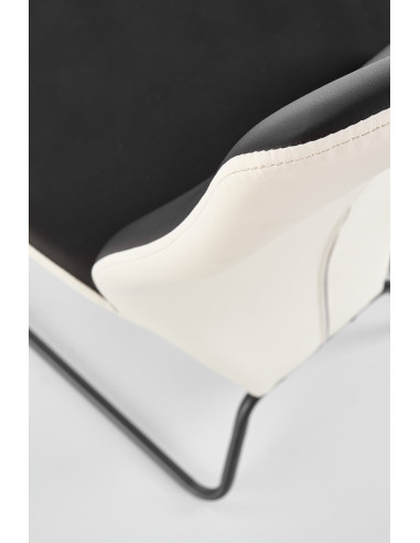 K300 krzesło tył - biały, przód - czarny, stelaż - super grey 