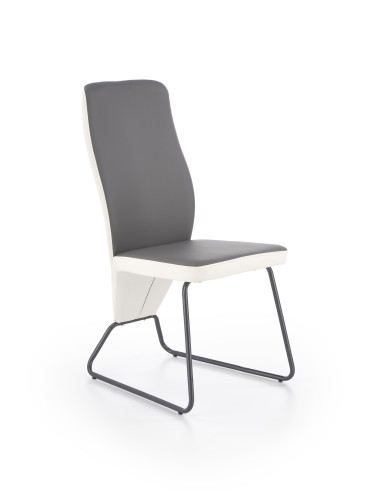 K300 krzesło tył - biały, przód - popiel, stelaż - super grey 