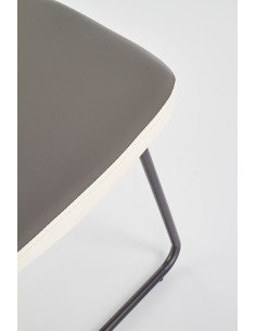 K300 krzesło tył - biały, przód - popiel, stelaż - super grey  2