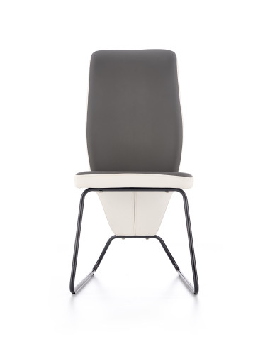 K300 krzesło tył - biały, przód - popiel, stelaż - super grey 
