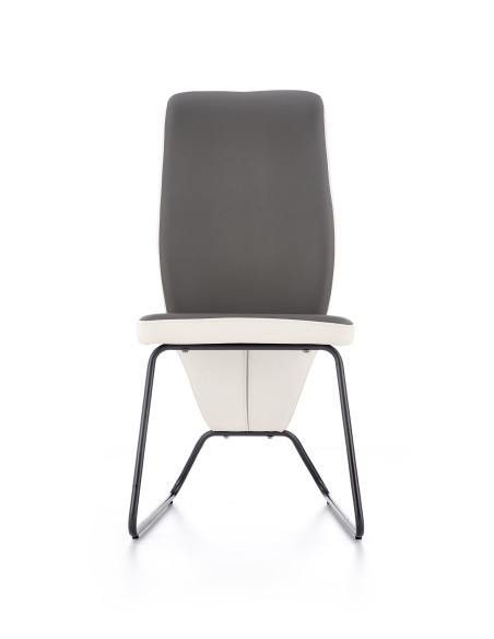 K300 krzesło tył - biały, przód - popiel, stelaż - super grey 