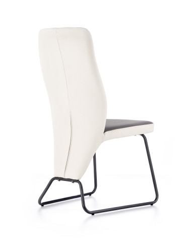 K300 krzesło tył - biały, przód - popiel, stelaż - super grey 