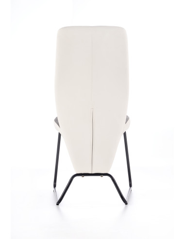 K300 krzesło tył - biały, przód - popiel, stelaż - super grey 