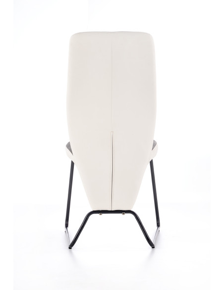 K300 krzesło tył - biały, przód - popiel, stelaż - super grey 