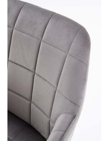 K305 Krzesło Popielaty Velvet z Czarnymi Nogami - Nowoczesność i Wygoda