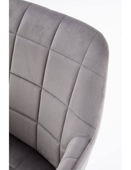 K305 Krzesło Popielaty Velvet z Czarnymi Nogami - Nowoczesność i Wygoda