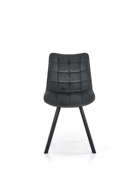 K332 Krzesło Loftowe Pikowane Ciemny Popiel - Styl i Komfort