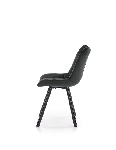 K332 Krzesło Loftowe Pikowane Ciemny Popiel - Styl i Komfort