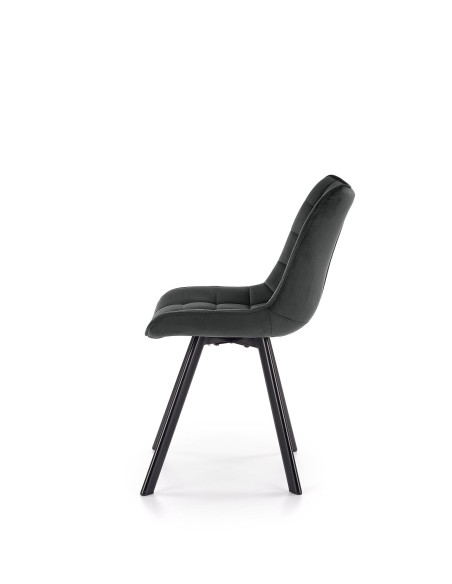 K332 Krzesło Loftowe Pikowane Ciemny Popiel - Styl i Komfort