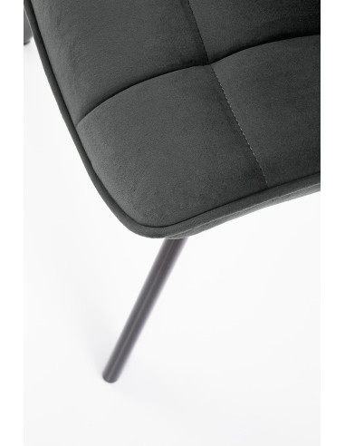 K332 Krzesło Loftowe Pikowane Ciemny Popiel - Styl i Komfort