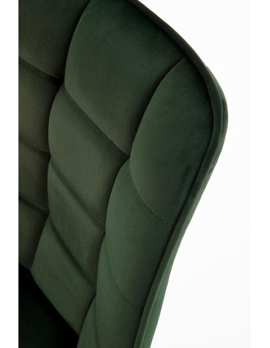 K332 Krzesło Loftowe Pikowane Ciemny Zielony - Nowoczesność i Charakter