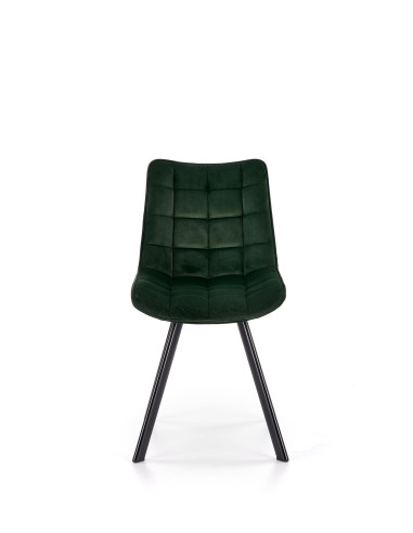 K332 Krzesło Loftowe Pikowane Ciemny Zielony - Nowoczesność i Charakter