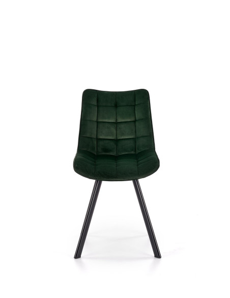 K332 Krzesło Loftowe Pikowane Ciemny Zielony - Nowoczesność i Charakter