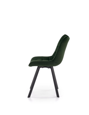 K332 Krzesło Loftowe Pikowane Ciemny Zielony - Nowoczesność i Charakter