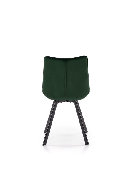 K332 Krzesło Loftowe Pikowane Ciemny Zielony - Nowoczesność i Charakter