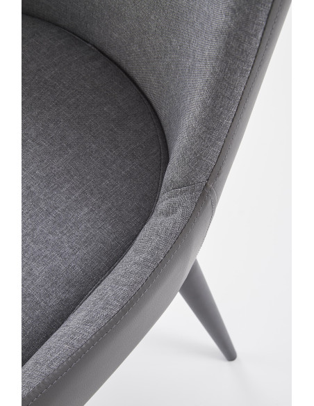 K333 Krzesło Eco-Skóra Jasny/Ciemny Popiel - Nowoczesny Kontrast