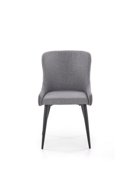 K333 Krzesło Eco-Skóra Jasny/Ciemny Popiel - Nowoczesny Kontrast