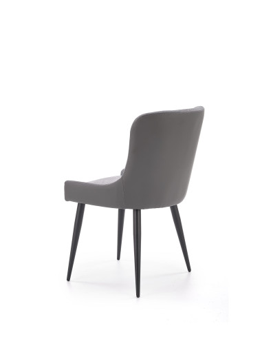 K333 Krzesło Eco-Skóra Jasny/Ciemny Popiel - Nowoczesny Kontrast