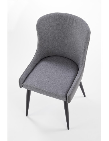 K333 Krzesło Eco-Skóra Jasny/Ciemny Popiel - Nowoczesny Kontrast