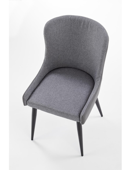 K333 Krzesło Eco-Skóra Jasny/Ciemny Popiel - Nowoczesny Kontrast