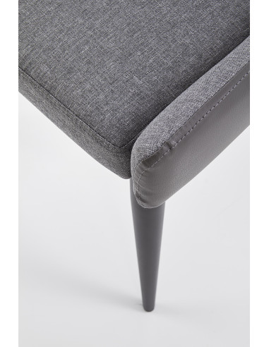 K333 Krzesło Eco-Skóra Jasny/Ciemny Popiel - Nowoczesny Kontrast