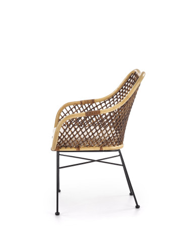 K336 Krzesło Rattan Naturalny/Czarny - Ekskluzywność i Komfort