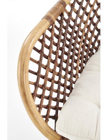 K336 Krzesło Rattan Naturalny/Czarny - Ekskluzywność i Komfort