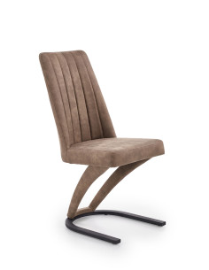 K338 Krzesło Eco-Skóra Brązowy - Klasyczna Elegancja