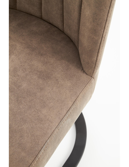 K338 Krzesło Eco-Skóra Brązowy - Klasyczna Elegancja