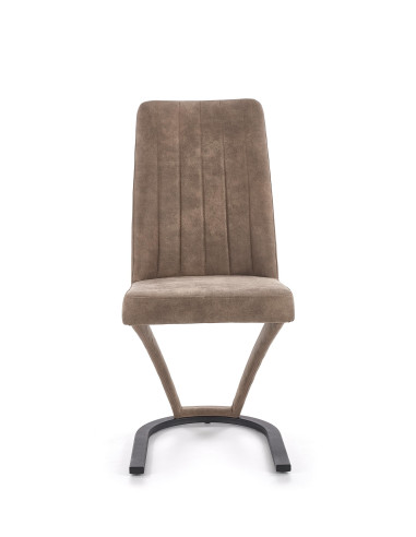 K338 Krzesło Eco-Skóra Brązowy - Klasyczna Elegancja