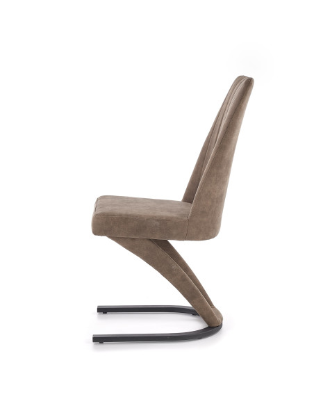 K338 Krzesło Eco-Skóra Brązowy - Klasyczna Elegancja